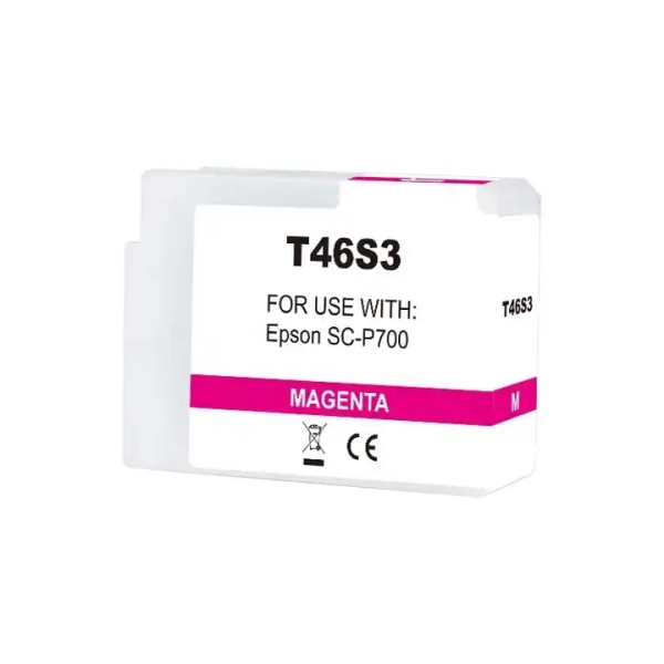 CARTUCHO COMPATIBLE Epson T46S3 Magenta Vivido Cartucho de Tinta Pigmentada Generico - Reemplaza C13T46S300