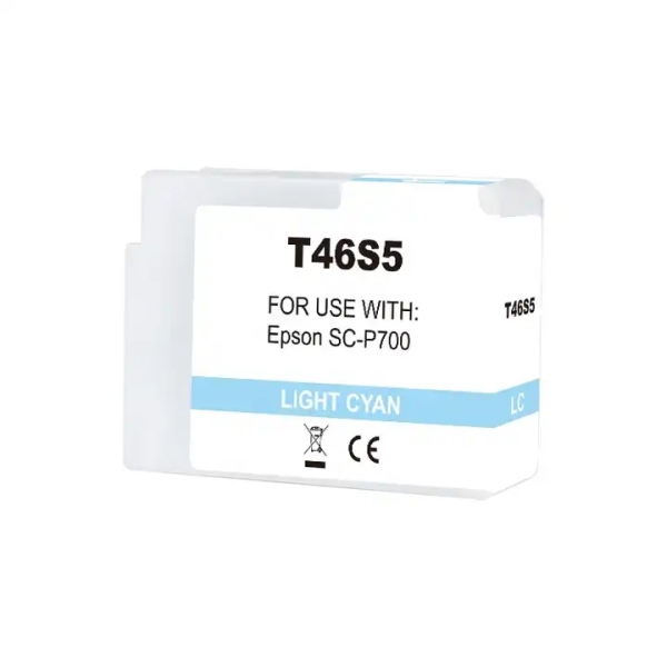 CARTUCHO COMPATIBLE Epson T46S5 Cyan Light Cartucho de Tinta Pigmentada Generico - Reemplaza C13T46S500