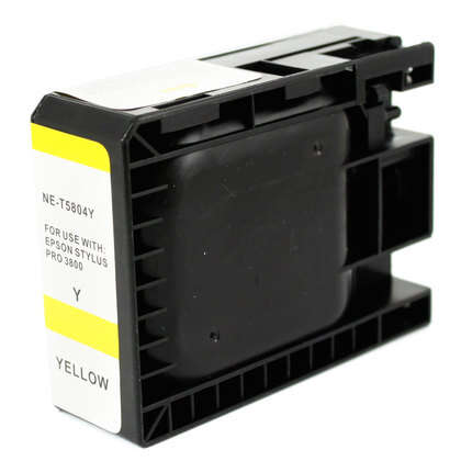 CARTUCHO COMPATIBLE Epson T5804 Amarillo Cartucho de Tinta Pigmentada Generico - Reemplaza C13T580400
