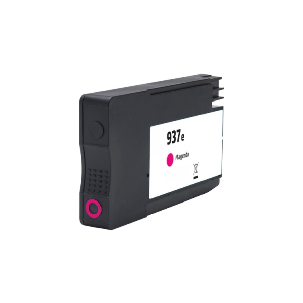 CARTUCHO COMPATIBLE Generico HP 937e XL Magenta Cartucho de Tinta Pigmentada - Reemplaza 4S6W7NE/4S6W3NE (Chip reforzado contra actualizaciones)