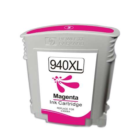 CARTUCHO COMPATIBLE Generico HP 940XL Magenta Cartucho de Tinta - Reemplaza C4908AE