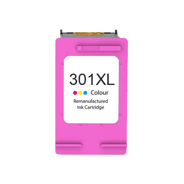CARTUCHO COMPATIBLE Remanufacturado HP 301XL Color Cartucho de Tinta - Muestra Nivel de Tinta - Reemplaza CH564EE/CH562EE