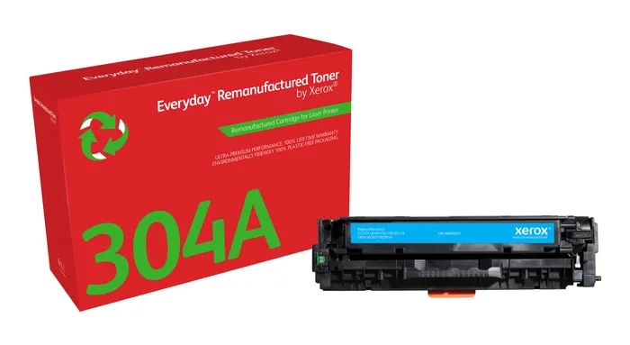 CARTUCHO COMPATIBLE Xerox Everyday HP CC531A Cyan Cartucho de Toner Remanufacturado - Reemplaza 304A