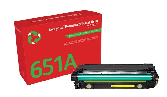 CARTUCHO COMPATIBLE Xerox Everyday HP CE342A/CE742A/CE272A Amarillo Cartucho de Toner Remanufacturado - Reemplaza 651A/307A/650A