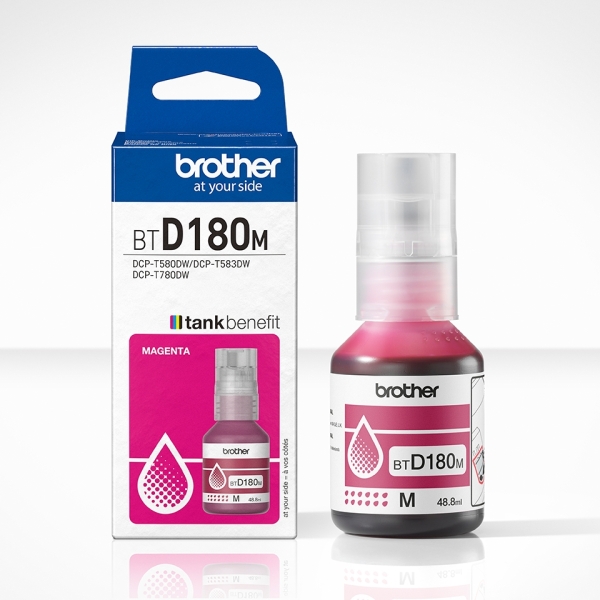 CARTUCHO ORIGINAL Brother BTD180M Magenta Botella de Tinta Original - BTD180M