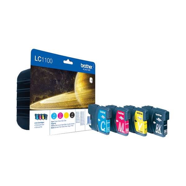 CARTUCHO ORIGINAL Brother LC1100 Pack de 4 Cartuchos de Tinta Originales - LC1100VALBP