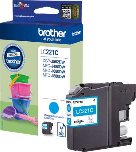 CARTUCHO ORIGINAL Brother LC221 Cyan Cartucho de Tinta Original - LC221CBP