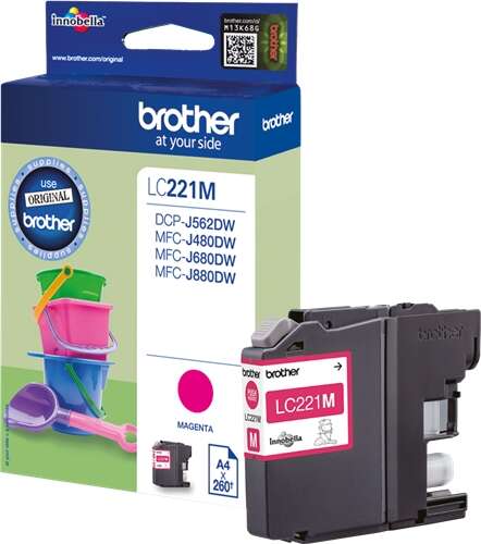 CARTUCHO ORIGINAL Brother LC221 Magenta Cartucho de Tinta Original - LC221MBP