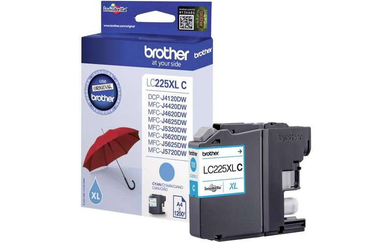 CARTUCHO ORIGINAL Brother LC225XL Cyan Cartucho de Tinta Original - LC225XLCBP