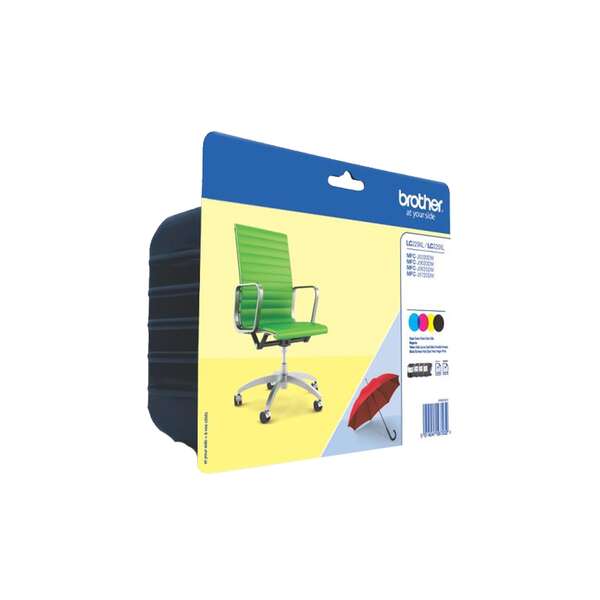 CARTUCHO ORIGINAL Brother LC229XL/LC225XL Pack de 4 Cartuchos de Tinta Originales - LC229XLVALBP