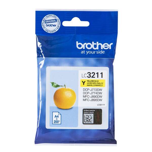 CARTUCHO ORIGINAL Brother LC3211 Amarillo Cartucho de Tinta Original - LC3211Y