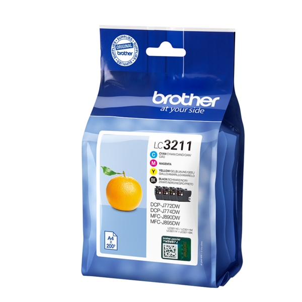 CARTUCHO ORIGINAL Brother LC3211 Pack de 4 Cartuchos de Tinta Originales - LC3211VAL