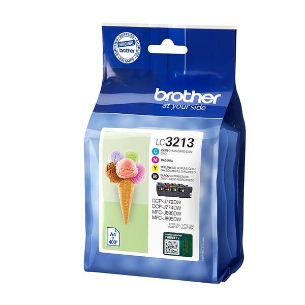 CARTUCHO ORIGINAL Brother LC3213 Pack de 4 Cartuchos de Tinta Originales - LC3213VAL