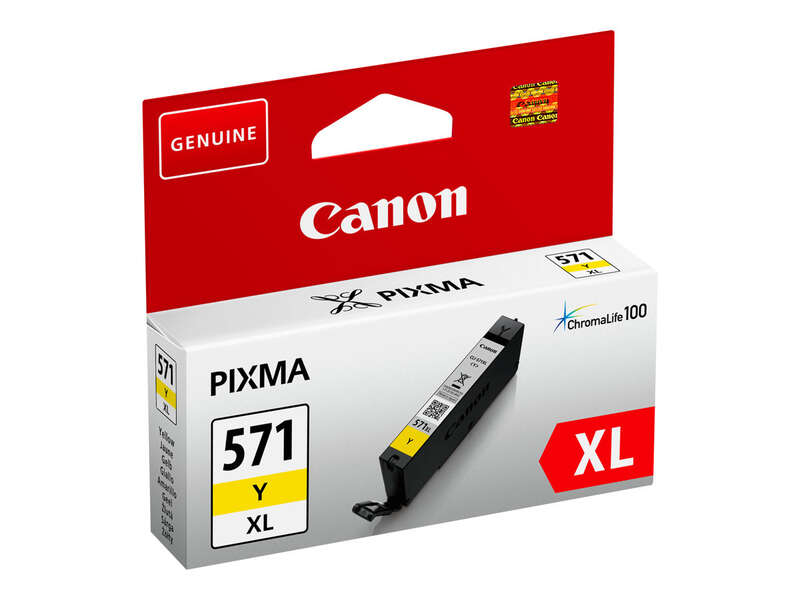 CARTUCHO ORIGINAL Canon CLI571 Amarillo Cartucho de Tinta Original - 0388C001