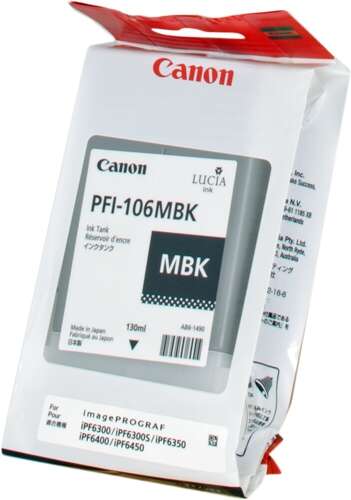 CARTUCHO ORIGINAL Canon PFI106 Negro Mate Cartucho de Tinta Original - PFI106MBK/6620B001