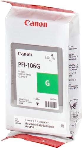 CARTUCHO ORIGINAL Canon PFI106 Verde Cartucho de Tinta Original - PFI106G/6628B001