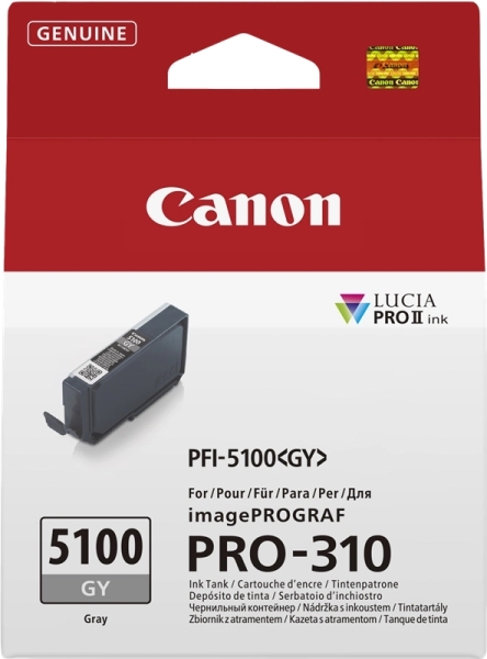 CARTUCHO ORIGINAL Canon PFI5100 Gris Cartucho de Tinta Original - PFI5100GY/6959C001