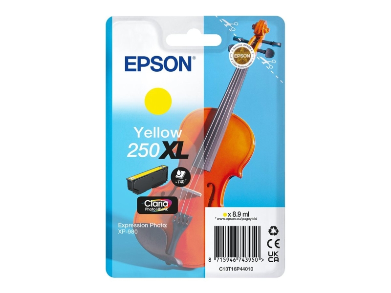 CARTUCHO ORIGINAL Epson 250XL Amarillo Cartucho de Tinta Original - C13T16P44010