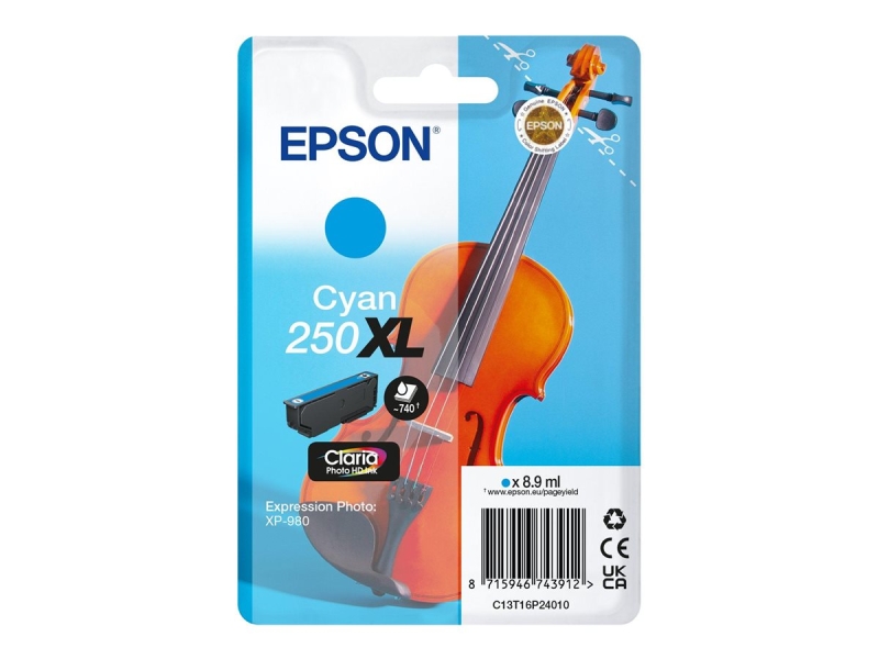 CARTUCHO ORIGINAL Epson 250XL Cyan Cartucho de Tinta Original - C13T16P24010