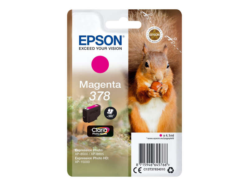 CARTUCHO ORIGINAL Epson 378 Magenta Cartucho de Tinta Original - C13T37834010