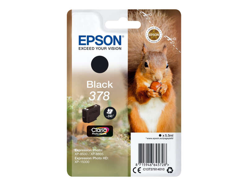 CARTUCHO ORIGINAL Epson 378 Negro Cartucho de Tinta Original - C13T37814010