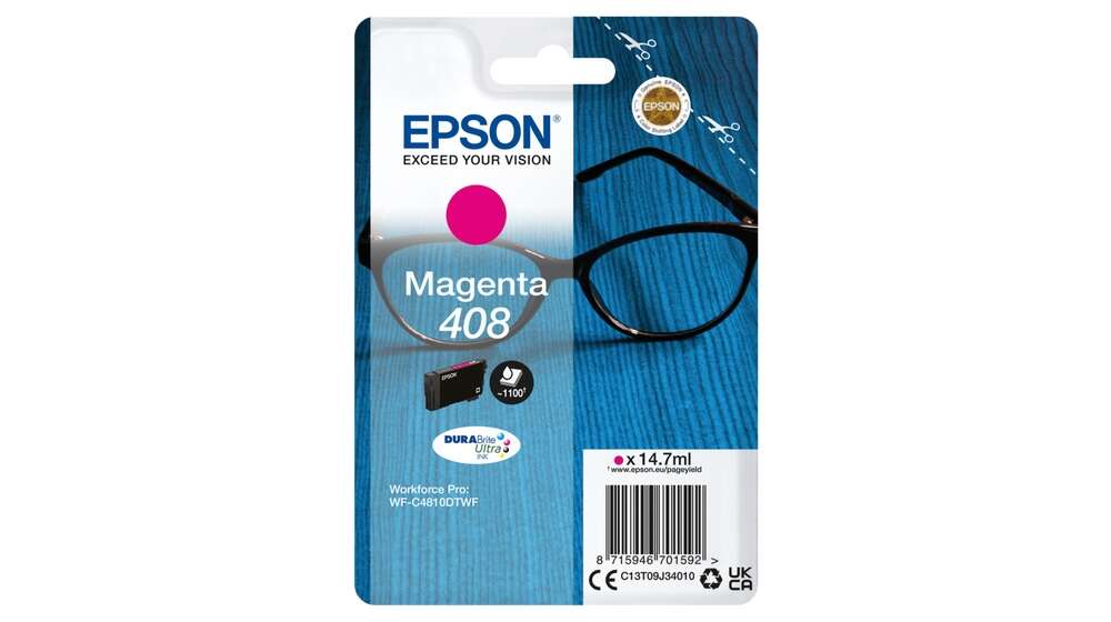 CARTUCHO ORIGINAL Epson 408 Magenta Cartucho de Tinta Original - C13T09J34010