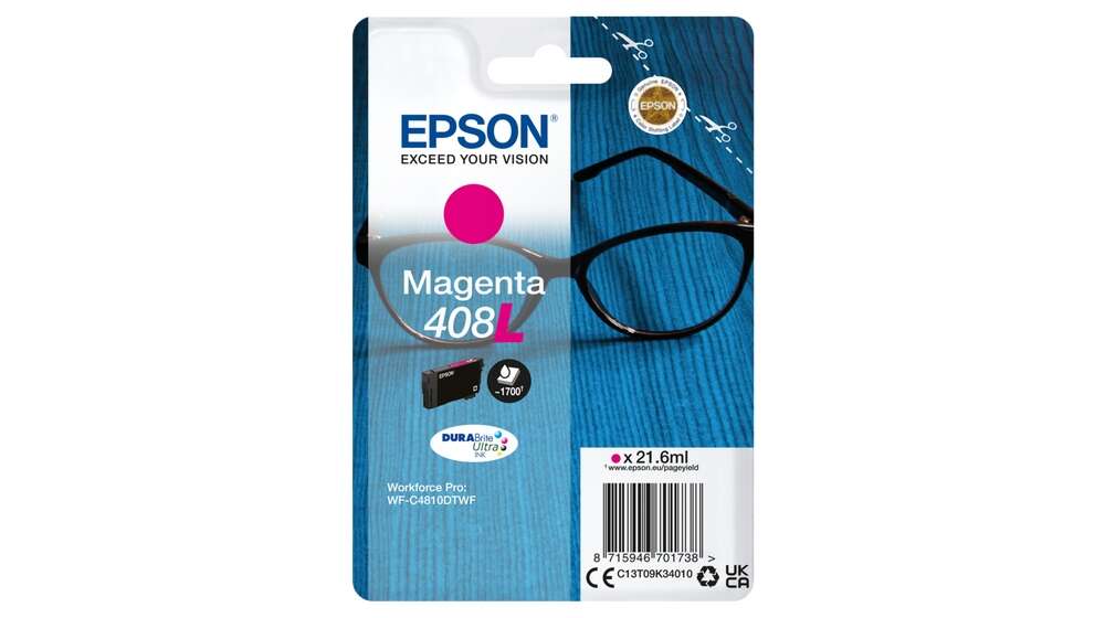 CARTUCHO ORIGINAL Epson 408L Magenta Cartucho de Tinta Original - C13T09K34010