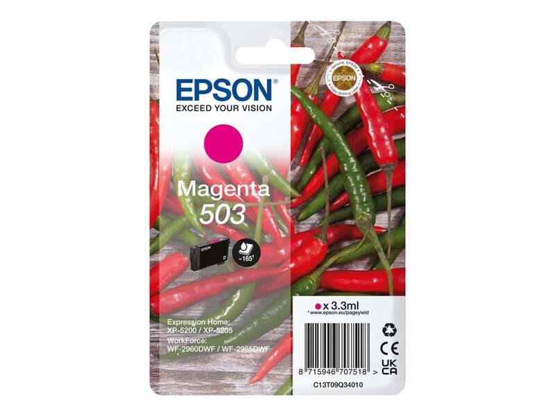 CARTUCHO ORIGINAL Epson 503 Magenta Cartucho de Tinta Original - C13T09Q34010