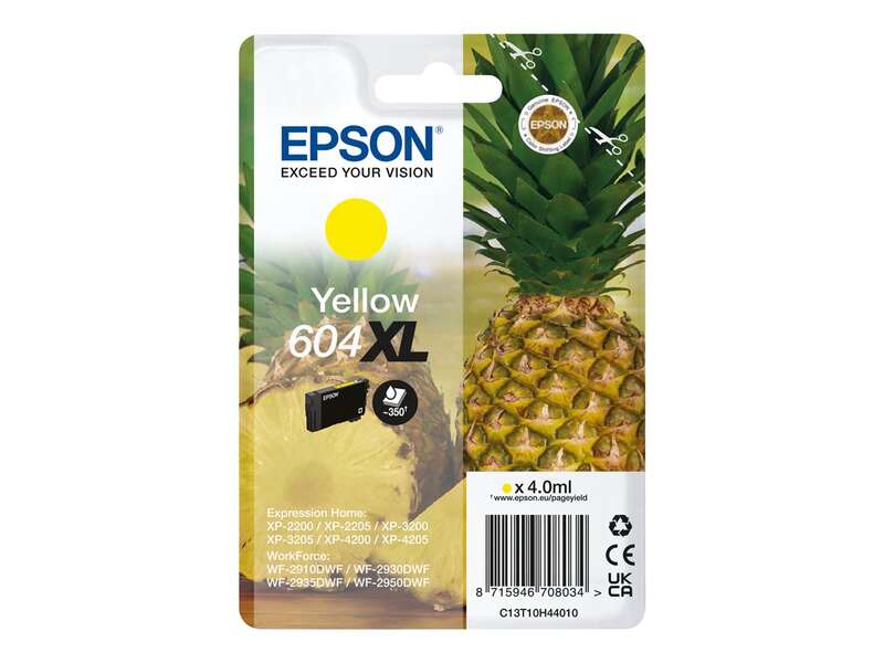 CARTUCHO ORIGINAL Epson 604XL Amarillo Cartucho de Tinta Original - C13T10H44010
