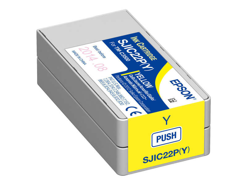 CARTUCHO ORIGINAL Epson SJIC22P Amarillo Cartucho de Tinta Original - C33S020604/SJIC22P(Y)