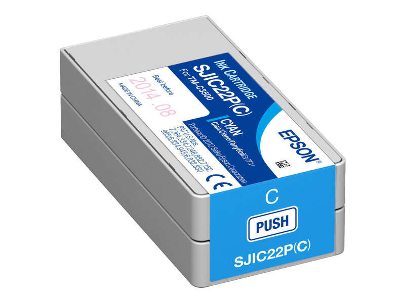 CARTUCHO ORIGINAL Epson SJIC22P Cyan Cartucho de Tinta Original - C33S020602/SJIC22P(C)