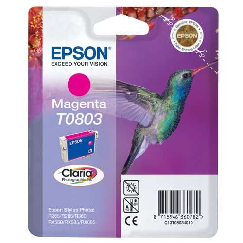 CARTUCHO ORIGINAL Epson T0803 Magenta Cartucho de Tinta Original - C13T08034011