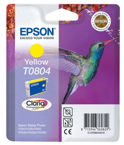 CARTUCHO ORIGINAL Epson T0804 Amarillo Cartucho de Tinta Original - C13T08044011