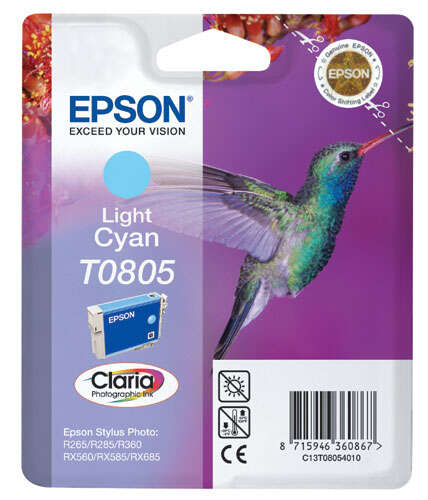 CARTUCHO ORIGINAL Epson T0805 Cyan Light Cartucho de Tinta Original - C13T08054011