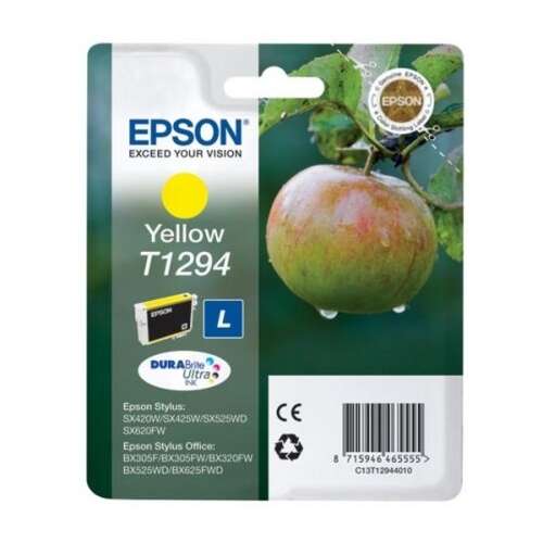 CARTUCHO ORIGINAL Epson T1294 Amarillo Cartucho de Tinta Original - C13T12944012