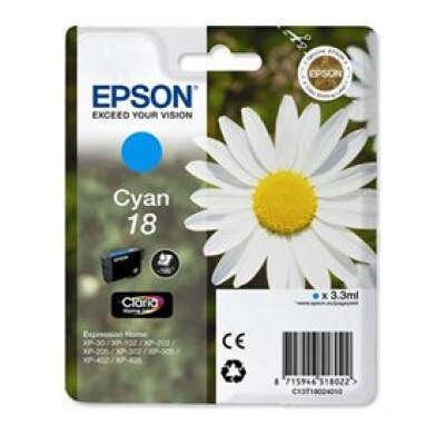 CARTUCHO ORIGINAL Epson T1802 (18) Cyan Cartucho de Tinta Original - C13T18024012