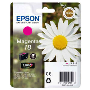 CARTUCHO ORIGINAL Epson T1803 (18) Magenta Cartucho de Tinta Original - C13T18034012