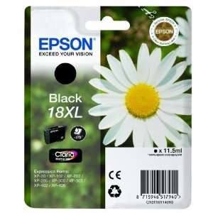 CARTUCHO ORIGINAL Epson T1811 (18XL) Negro Cartucho de Tinta Original - C13T18114012