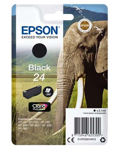CARTUCHO ORIGINAL Epson T2421 (24) Negro Cartucho de Tinta Original - C13T24214012