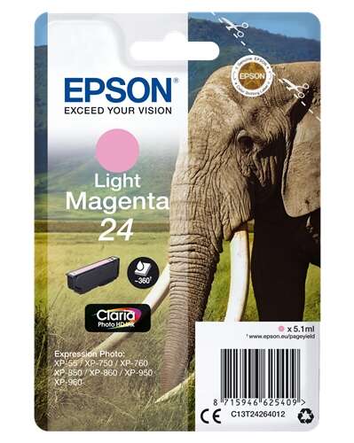 CARTUCHO ORIGINAL Epson T2426 (24) Magenta Light Cartucho de Tinta Original - C13T24264012