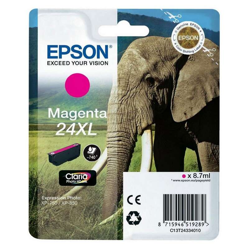 CARTUCHO ORIGINAL Epson T2433 (24XL) Magenta Cartucho de Tinta Original - C13T24334012