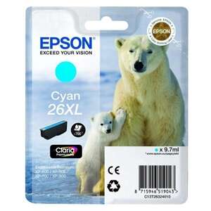 CARTUCHO ORIGINAL Epson T2632 (26XL) Cyan Cartucho de Tinta Original - C13T26324012