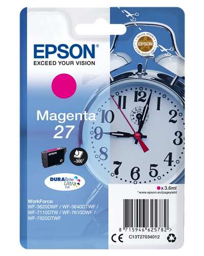 CARTUCHO ORIGINAL Epson T2703 (27) Magenta Cartucho de Tinta Original - C13T27034012