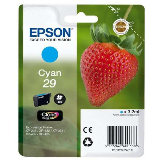 CARTUCHO ORIGINAL Epson T2982 (29) Cyan Cartucho de Tinta Original - C13T29824012