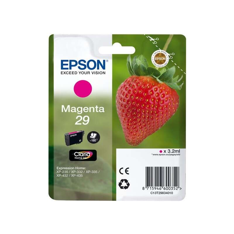 CARTUCHO ORIGINAL Epson T2983 (29) Magenta Cartucho de Tinta Original - C13T29834012
