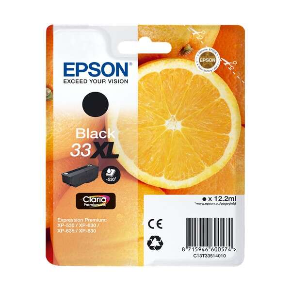 CARTUCHO ORIGINAL Epson T3351 (33XL) Negro Cartucho de Tinta Original - C13T33514012