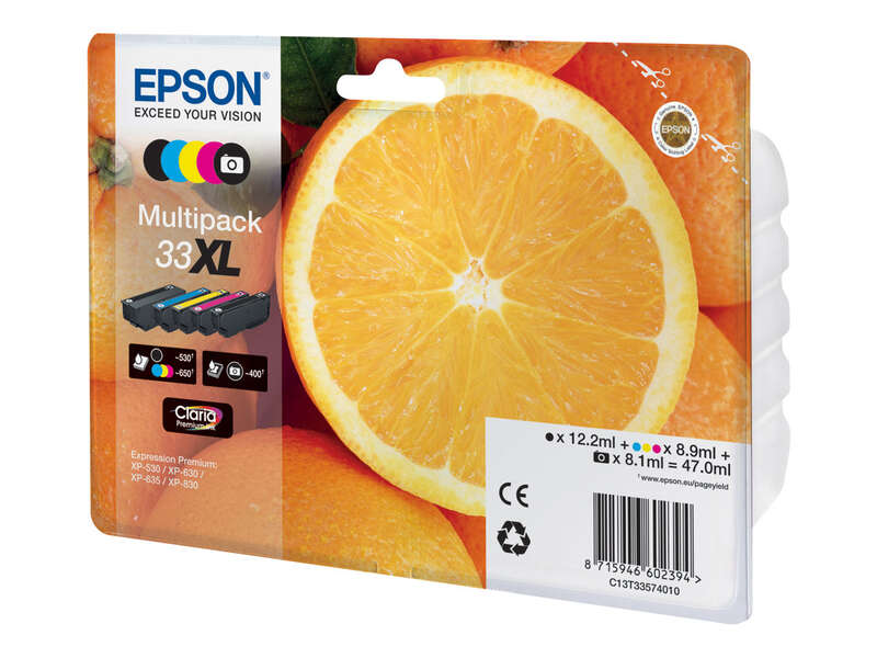 CARTUCHO ORIGINAL Epson T3357 (33XL) Pack de 5 Cartuchos de Tinta Originales - C13T33574011
