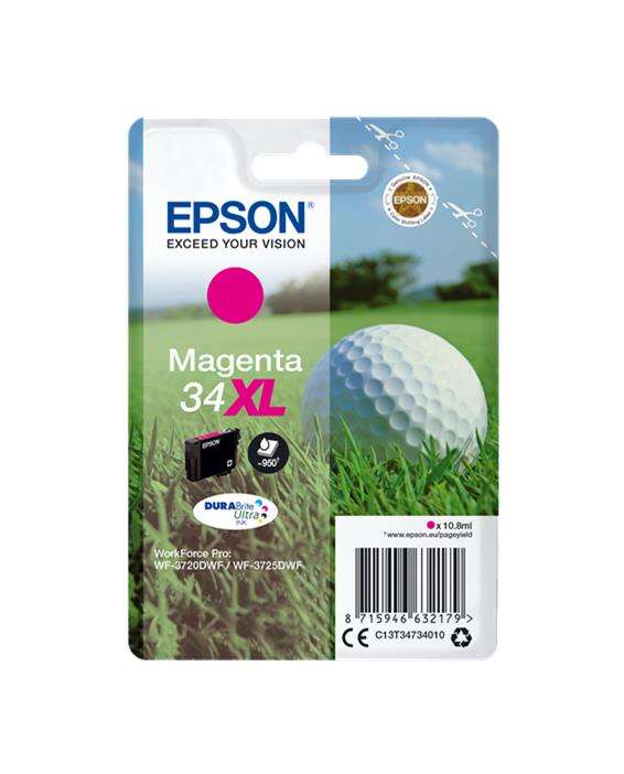 CARTUCHO ORIGINAL Epson T3473 (34XL) Magenta Cartucho de Tinta Original - C13T34734010