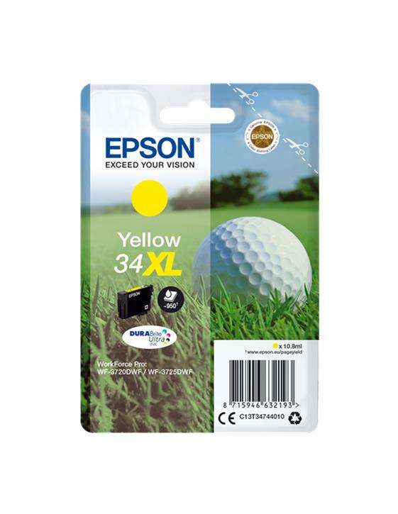 CARTUCHO ORIGINAL Epson T3474 (34XL) Amarillo Cartucho de Tinta Original - C13T34744010