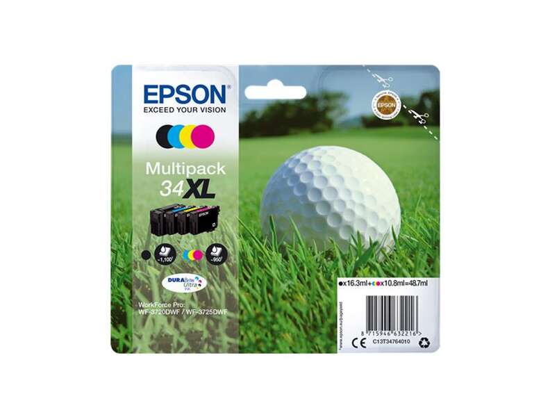 CARTUCHO ORIGINAL Epson T3476 Pack de 4 Cartuchos de Tinta Originales - C13T34764010